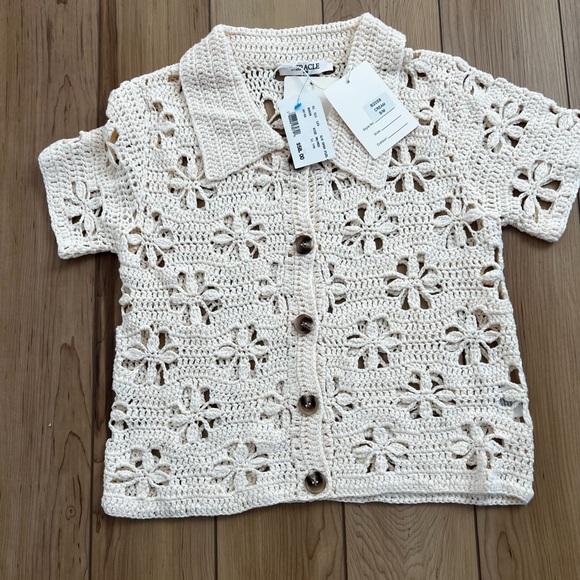 NWT Miracle Open Knit Cream Sweater - Picture 1 of 7